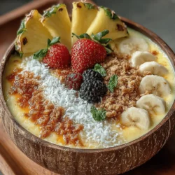 In recent years, smoothie bowls have surged in popularity as a nutritious and visually appealing meal option. These vibrant bowls offer a delightful way to incorporate a variety of fruits, vegetables, and superfoods into your diet, making them an ideal choice for breakfast, snacks, or even dessert. The Tropical Paradise Pineapple Smoothie Bowl stands out among the myriad of options available, serving up a refreshing burst of tropical flavors that transport you to a sun-soaked paradise with every spoonful.