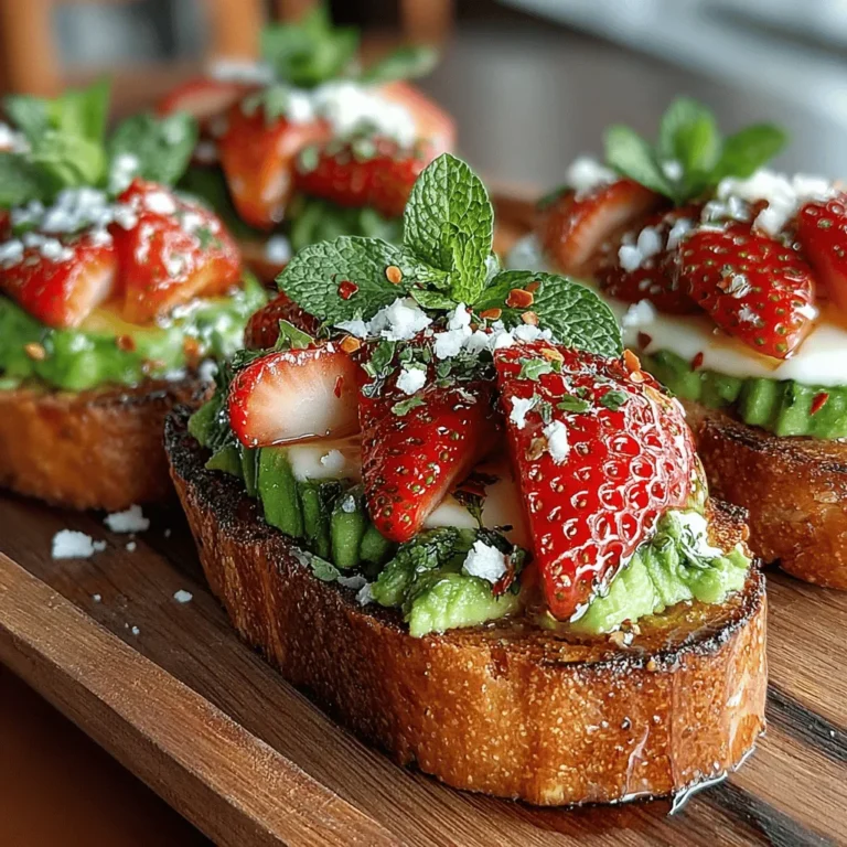 Avocado toast has become a culinary sensation, gracing the menus of trendy cafés and kitchens across the globe. This simple yet versatile dish has transcended breakfast and brunch, evolving into a favorite for any meal of the day. Its creamy texture, rich flavor, and nutritional benefits have made it a staple for health-conscious individuals and food enthusiasts alike. Enter the Strawberry Avocado Toast Delight, an exciting and vibrant variation that takes the classic avocado toast to new heights. This delightful recipe combines the creamy goodness of ripe avocados with the sweet, refreshing taste of strawberries, creating a perfect harmony of flavors that is as nutritious as it is delicious.