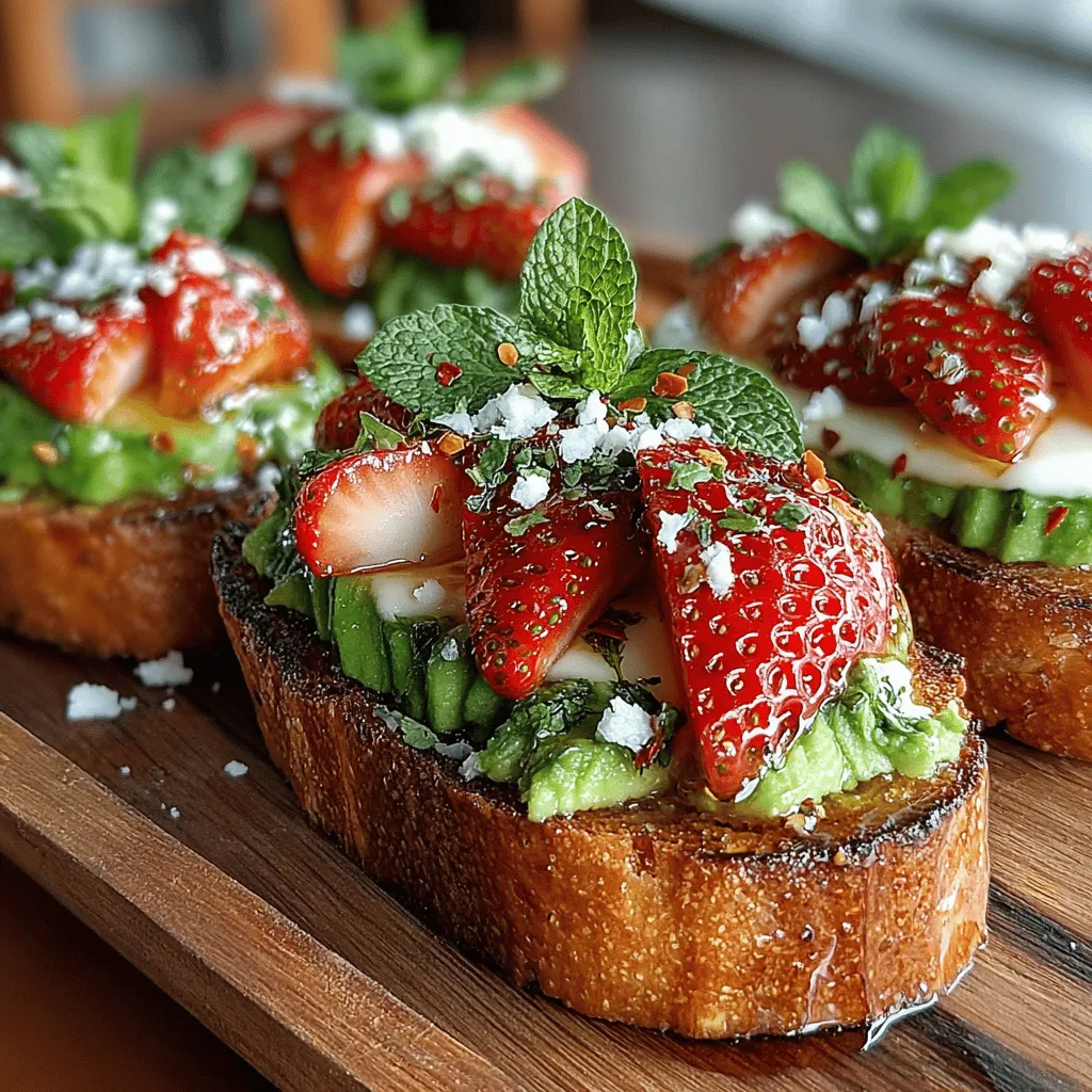 Avocado toast has become a culinary sensation, gracing the menus of trendy cafés and kitchens across the globe. This simple yet versatile dish has transcended breakfast and brunch, evolving into a favorite for any meal of the day. Its creamy texture, rich flavor, and nutritional benefits have made it a staple for health-conscious individuals and food enthusiasts alike. Enter the Strawberry Avocado Toast Delight, an exciting and vibrant variation that takes the classic avocado toast to new heights. This delightful recipe combines the creamy goodness of ripe avocados with the sweet, refreshing taste of strawberries, creating a perfect harmony of flavors that is as nutritious as it is delicious.