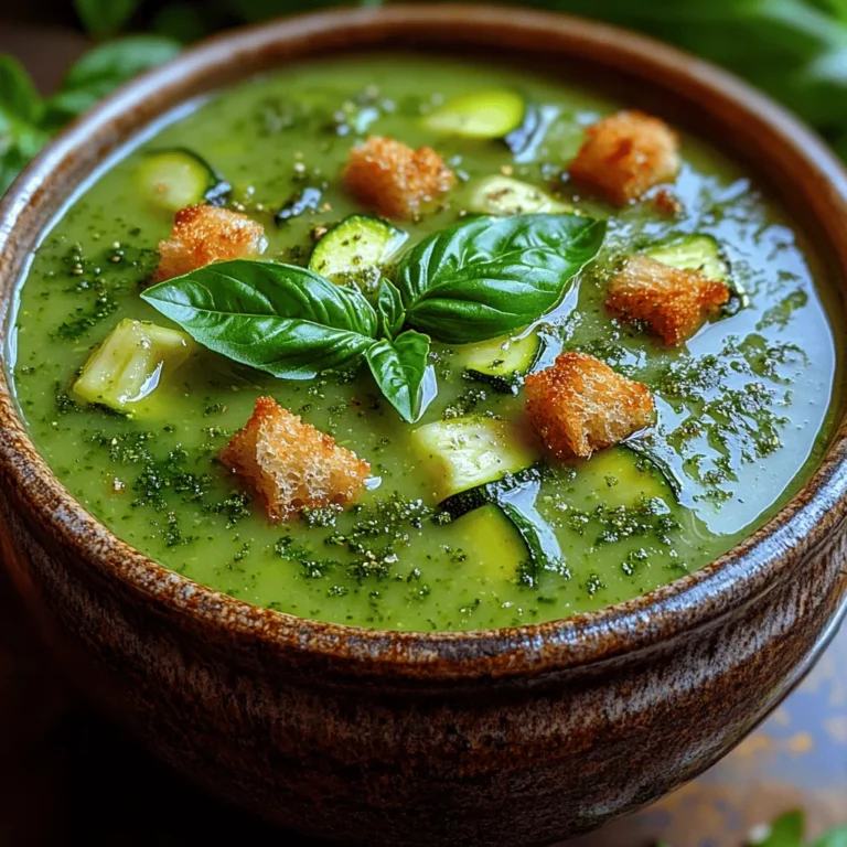 To craft this creamy zucchini basil soup, you'll need a selection of ingredients, each playing a vital role in building the soup's rich flavor profile. Let’s explore what you’ll need to bring this delightful dish to life: