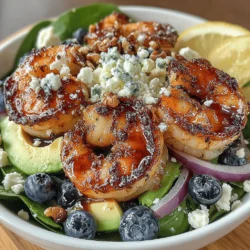 When it comes to creating a dish that is as delightful to the palate as it is visually stunning, the Blueberry & Shrimp Delight Salad Bowl stands out. This innovative salad combines the ocean's bounty with the sweetness of fresh blueberries, creating a unique juxtaposition of flavors and textures that will tantalize your taste buds. Whether you’re looking for a light meal or an impressive appetizer to serve at your next gathering, this salad delivers both taste and style with its vibrant colors and appealing presentation.