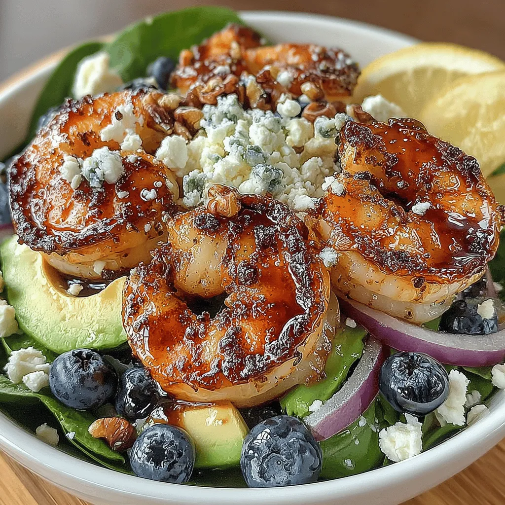 When it comes to creating a dish that is as delightful to the palate as it is visually stunning, the Blueberry & Shrimp Delight Salad Bowl stands out. This innovative salad combines the ocean's bounty with the sweetness of fresh blueberries, creating a unique juxtaposition of flavors and textures that will tantalize your taste buds. Whether you’re looking for a light meal or an impressive appetizer to serve at your next gathering, this salad delivers both taste and style with its vibrant colors and appealing presentation.
