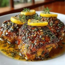 If you’re looking for a dish that seamlessly combines zesty, sweet, and aromatic flavors, look no further than Zesty Lemon Honey Thyme Chicken Thighs. This delightful recipe elevates the humble chicken thigh into a culinary masterpiece, making it a favorite for family dinners, gatherings, or a simple weeknight meal. The combination of fresh lemon juice, rich honey, and fragrant thyme creates a symphony of flavors that not only tantalizes the taste buds but also fills your kitchen with an irresistible aroma.