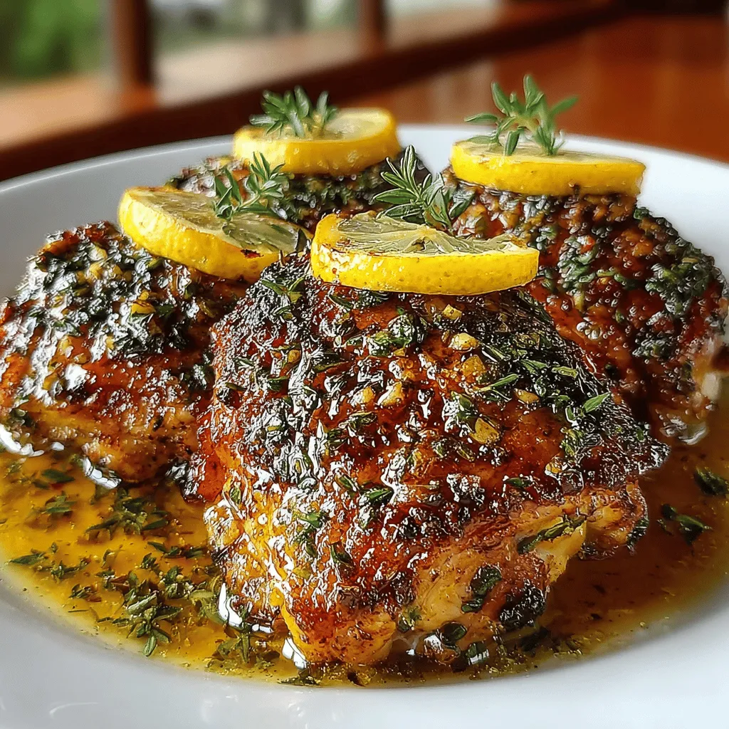 If you’re looking for a dish that seamlessly combines zesty, sweet, and aromatic flavors, look no further than Zesty Lemon Honey Thyme Chicken Thighs. This delightful recipe elevates the humble chicken thigh into a culinary masterpiece, making it a favorite for family dinners, gatherings, or a simple weeknight meal. The combination of fresh lemon juice, rich honey, and fragrant thyme creates a symphony of flavors that not only tantalizes the taste buds but also fills your kitchen with an irresistible aroma.