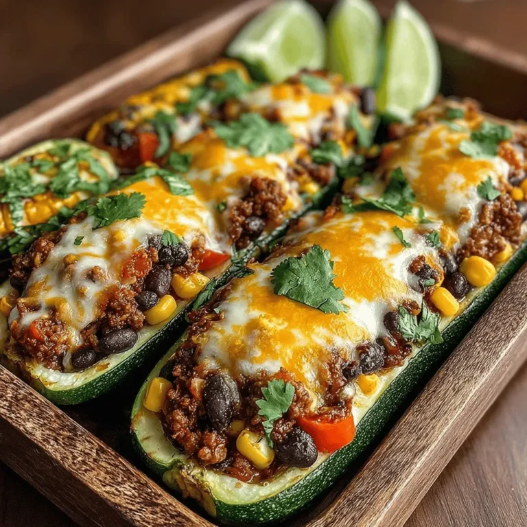 To create the perfect Zesty Zucchini Taco Boats, it’s essential to understand the ingredients that contribute to both flavor and nutrition. The primary components include zucchini, ground meat (such as turkey or beef), black beans, corn, and a medley of spices. Each of these ingredients plays a crucial role in not only enhancing the taste but also providing health benefits.