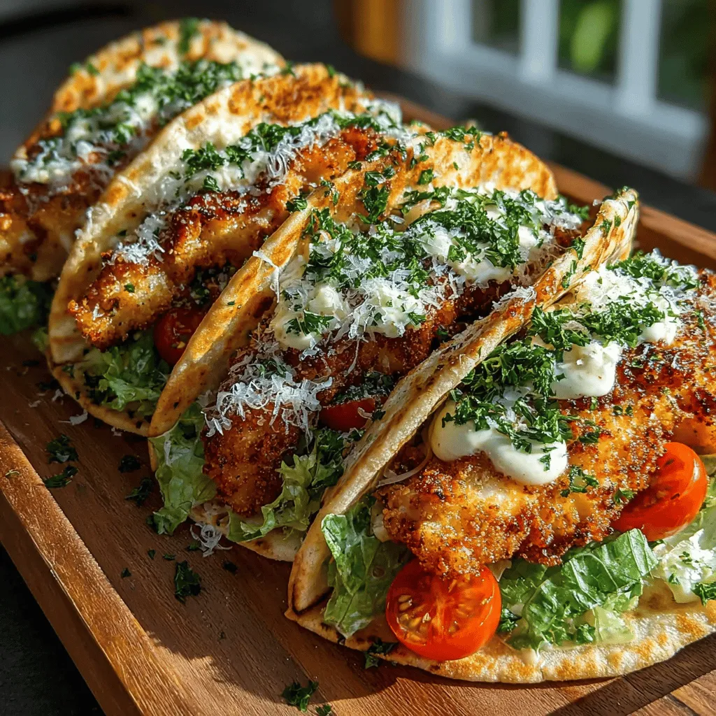 The Caesar salad has long held a cherished place in the hearts and stomachs of food lovers around the world. Known for its creamy dressing, crunchy croutons, and fresh greens, this classic dish is not only a delightful starter but can also serve as a hearty main course. In a creative twist, the Crispy Chicken Caesar Pita Foldovers reimagine this beloved salad into a portable, flavorful meal that is perfect for on-the-go lunches, busy weeknight dinners, or casual gatherings with friends and family.