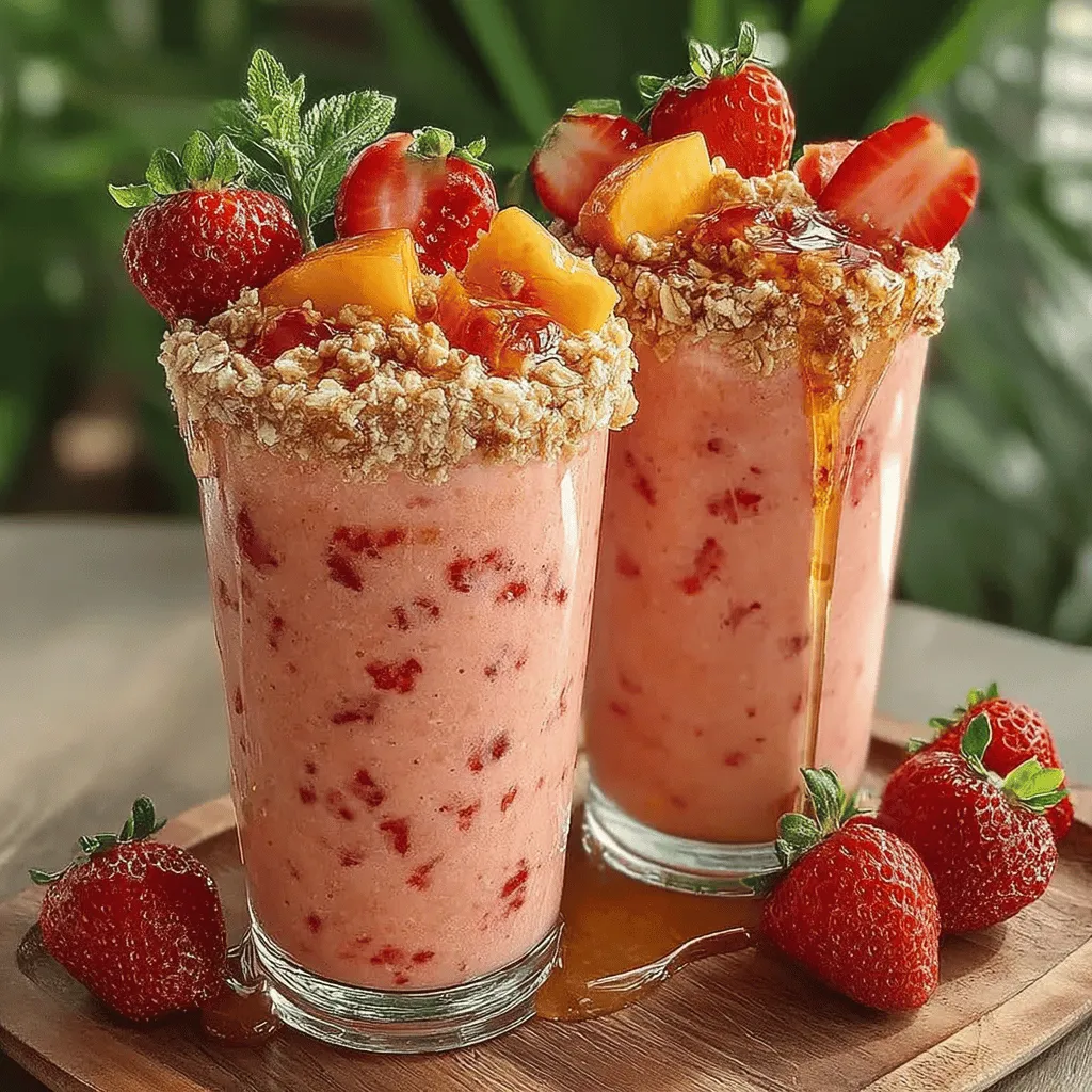 In the world of health and fitness, protein shakes have carved out an essential niche as a convenient, nutritious option for anyone looking to boost their dietary intake. Whether you’re an athlete recovering from a workout or simply someone seeking a healthy breakfast option, protein shakes serve as a versatile solution. The right combination of ingredients can transform a simple shake into a delightful experience, and that’s precisely what the Strawberry Peach Protein Bliss recipe offers. This shake not only tantalizes the taste buds but also packs a powerful nutritional punch, thanks to the vibrant combination of strawberries and peaches.