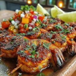 The allure of vibrant flavors and fresh ingredients is captured perfectly in the Zesty Lemon-Garlic Shrimp Skewers with Fresh Salsa. This delightful dish combines succulent shrimp marinated in a zesty lemon-garlic mixture and grilled to perfection, complemented by a refreshing salsa that enhances the overall experience. Whether you're hosting a summer barbecue, planning a family dinner, or looking for a quick yet satisfying weeknight meal, this recipe caters to all occasions, satisfying the taste buds while providing a nutritious option for seafood lovers.