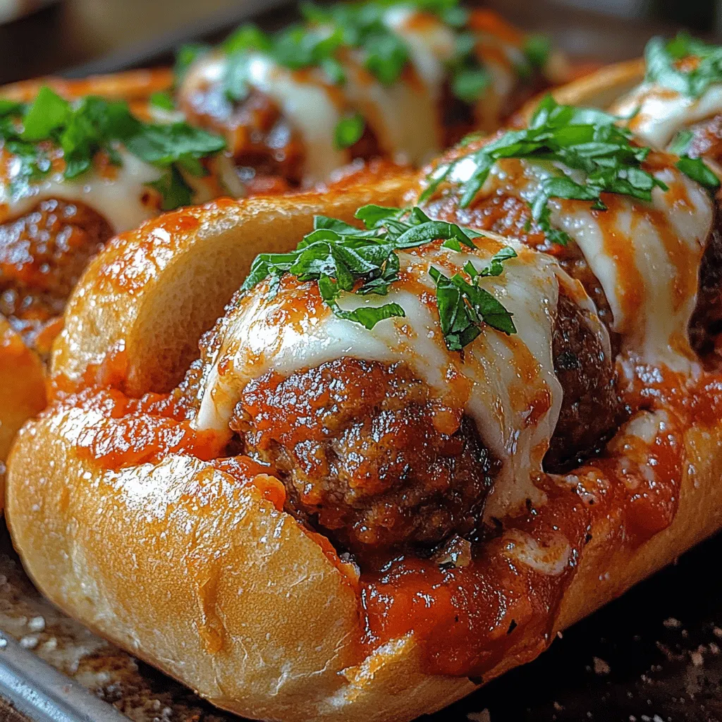 To create the magic of these meatball subs, you'll need a delightful mix of ingredients. Here’s what you’ll need: