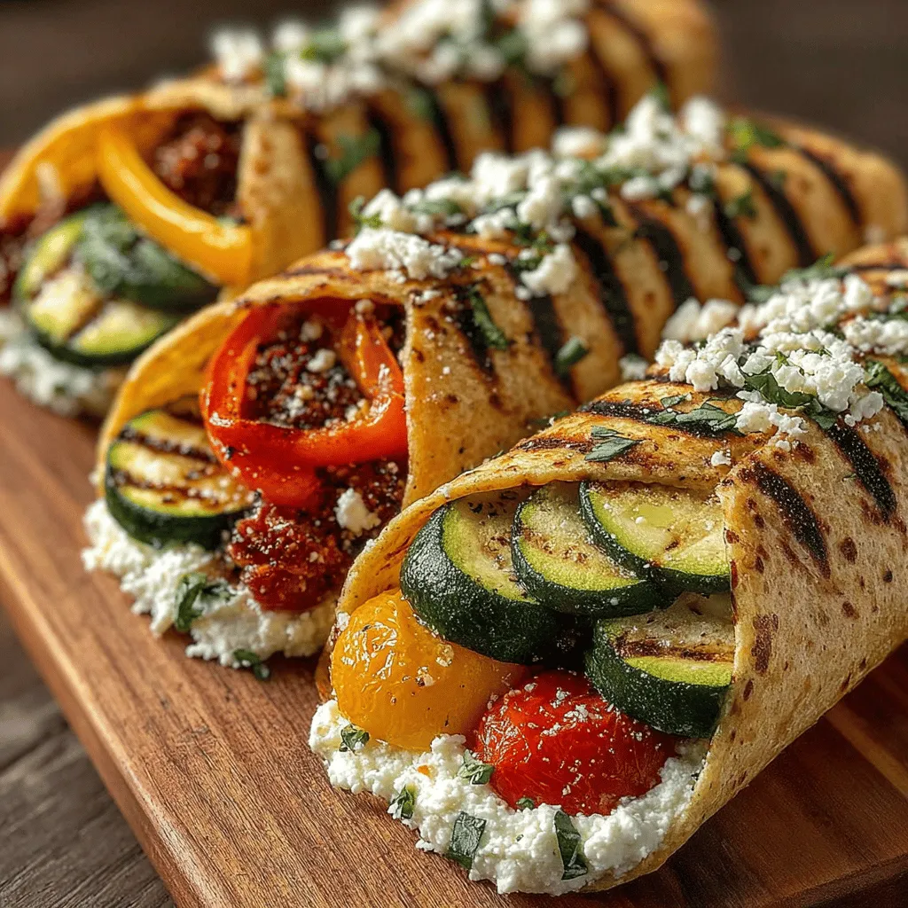 In today's fast-paced world, finding healthy and delicious meal options can be a challenge. However, Colorful Grilled Veggie Wraps offer a vibrant and nutritious dish that is perfect for lunch, dinner, or even a light snack. This recipe is not only simple to prepare but also packed with flavor and essential nutrients, making it a great choice for anyone looking to incorporate more vegetables into their diet. The combination of grilled vegetables and creamy hummus wrapped in whole wheat or spinach tortillas creates a satisfying meal that can be enjoyed by everyone, including those following vegetarian or plant-based diets.
