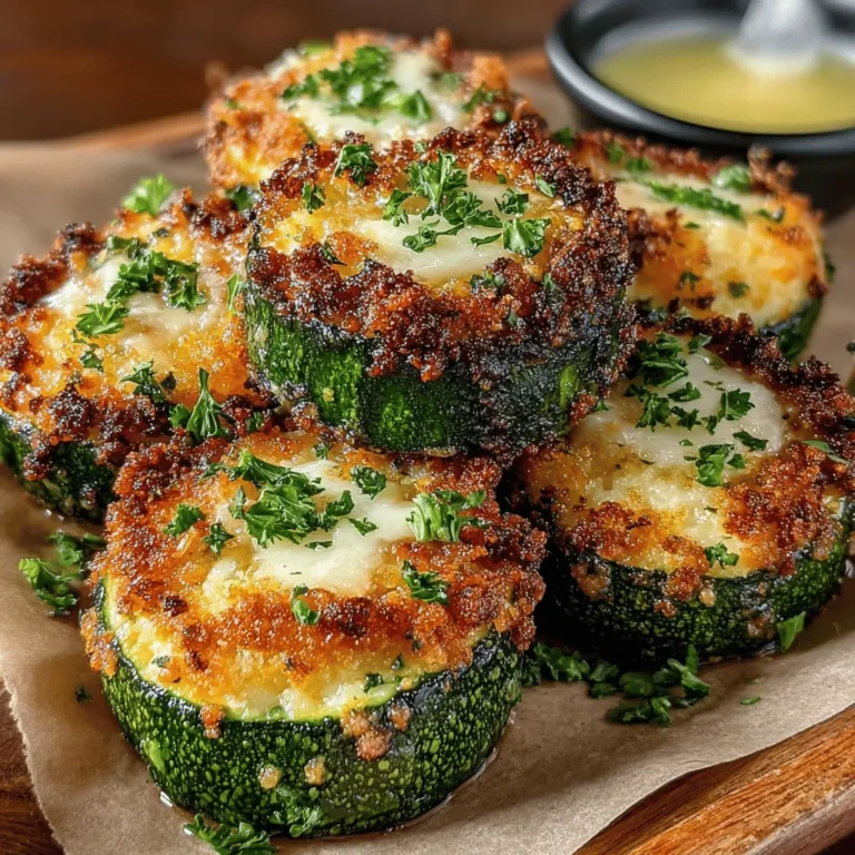Next, it’s time to coat the zucchini slices for your Golden Parmesan Zucchini Bites. Begin by taking one slice, dipping it into the beaten egg, and allowing any excess egg to drip off. This step is crucial as it helps the breadcrumb mixture adhere to the zucchini.