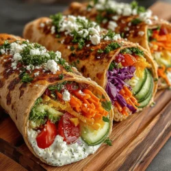 In an era where healthy eating is more important than ever, Chilled Crunchy Veggie Hummus Pita Wraps emerge as an ideal choice for those seeking a nutritious meal that doesn’t compromise on flavor. Combining a medley of fresh vegetables with the creamy, rich texture of hummus, these wraps are encased in soft whole wheat pita pockets, making them a convenient option for lunch or a quick snack. They’re not just easy to prepare; they also deliver a refreshing and satisfying meal that caters to various dietary preferences. Whether you’re looking for a wholesome midday boost or a light dinner option, these wraps are designed to tantalize your taste buds while nourishing your body.