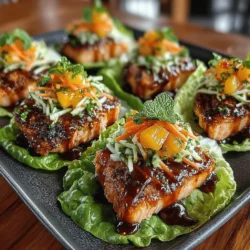 If you're searching for a dish that combines vibrant flavors with a healthy profile, look no further than salmon lettuce wraps with peach glaze. This delightful recipe marries the rich, buttery taste of salmon with the sweet and tangy notes of a homemade peach glaze, creating a satisfying meal that is as pleasing to the palate as it is to the eye. The crispness of fresh lettuce adds a refreshing crunch, making these wraps not only delicious but also a feast for the senses.