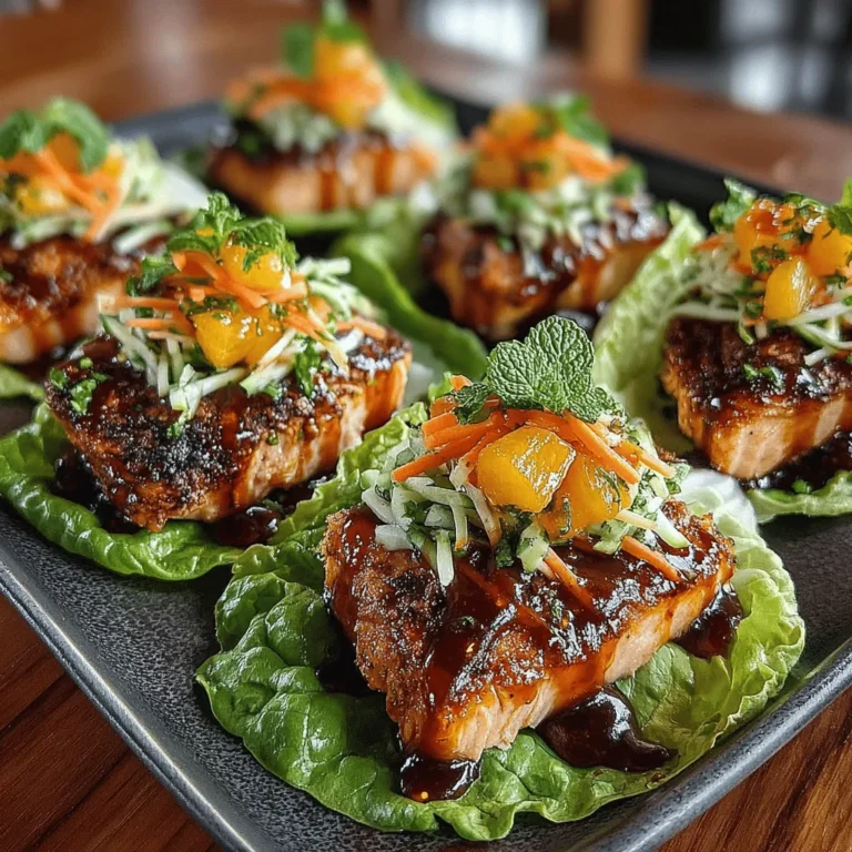 If you're searching for a dish that combines vibrant flavors with a healthy profile, look no further than salmon lettuce wraps with peach glaze. This delightful recipe marries the rich, buttery taste of salmon with the sweet and tangy notes of a homemade peach glaze, creating a satisfying meal that is as pleasing to the palate as it is to the eye. The crispness of fresh lettuce adds a refreshing crunch, making these wraps not only delicious but also a feast for the senses.