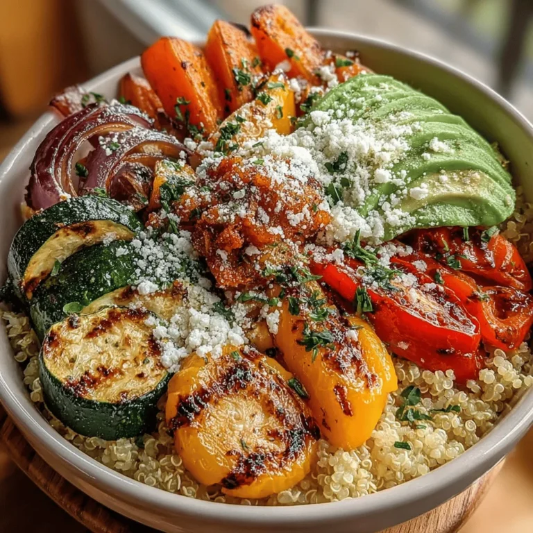 In the ever-evolving world of culinary trends, plant-based meals have surged in popularity, captivating the palates of health enthusiasts and food lovers alike. One dish that perfectly embodies this trend is the Vibrant Roasted Veggie Quinoa Bowl. This bowl is not just a feast for the eyes with its colorful array of vegetables, but it is also a powerhouse of nutrition, thanks to its main components: quinoa and roasted vegetables. Quinoa, often hailed as a superfood, offers an impressive nutritional profile that makes it a staple for those seeking a balanced diet. When combined with seasonal roasted veggies, it creates a delightful meal that is as satisfying as it is nourishing.