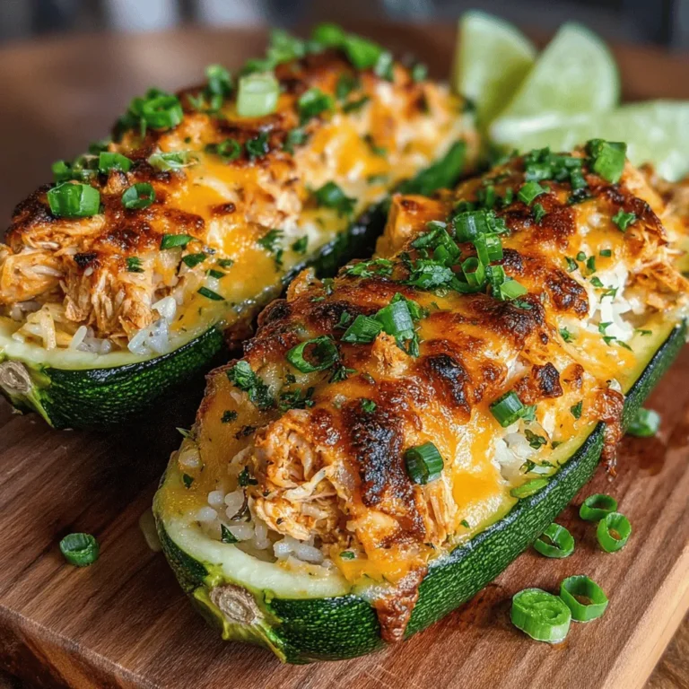 In the realm of healthy cooking, Cheesy Cheddar Chicken Zucchini Boats stand out as a delightful and nutritious option that caters to a variety of dietary preferences. This dish combines the rich flavors of cheesy goodness with the wholesome benefits of zucchini, creating an enticing meal that is both satisfying and guilt-free. Ideal for family dinners or meal prep, these zucchini boats are not only easy to make but also offer a burst of flavor that will please even the pickiest eaters.