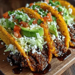 In the ever-evolving world of culinary delights, tacos remain a perennial favorite, beloved for their versatility and flavor. From vibrant street food to gourmet creations, tacos can be tailored to suit any palate, making them a staple in kitchens around the globe. This article introduces a unique twist on the classic taco with a recipe for Crispy Balsamic Tacos. This innovative dish combines savory ground beef or turkey with the rich sweetness of balsamic vinegar and honey, resulting in a delightful balance of flavors and textures that will tantalize your taste buds. Perfect for weeknight dinners or festive gatherings, these tacos are not just a meal; they are an experience sure to impress and satisfy everyone at the table.