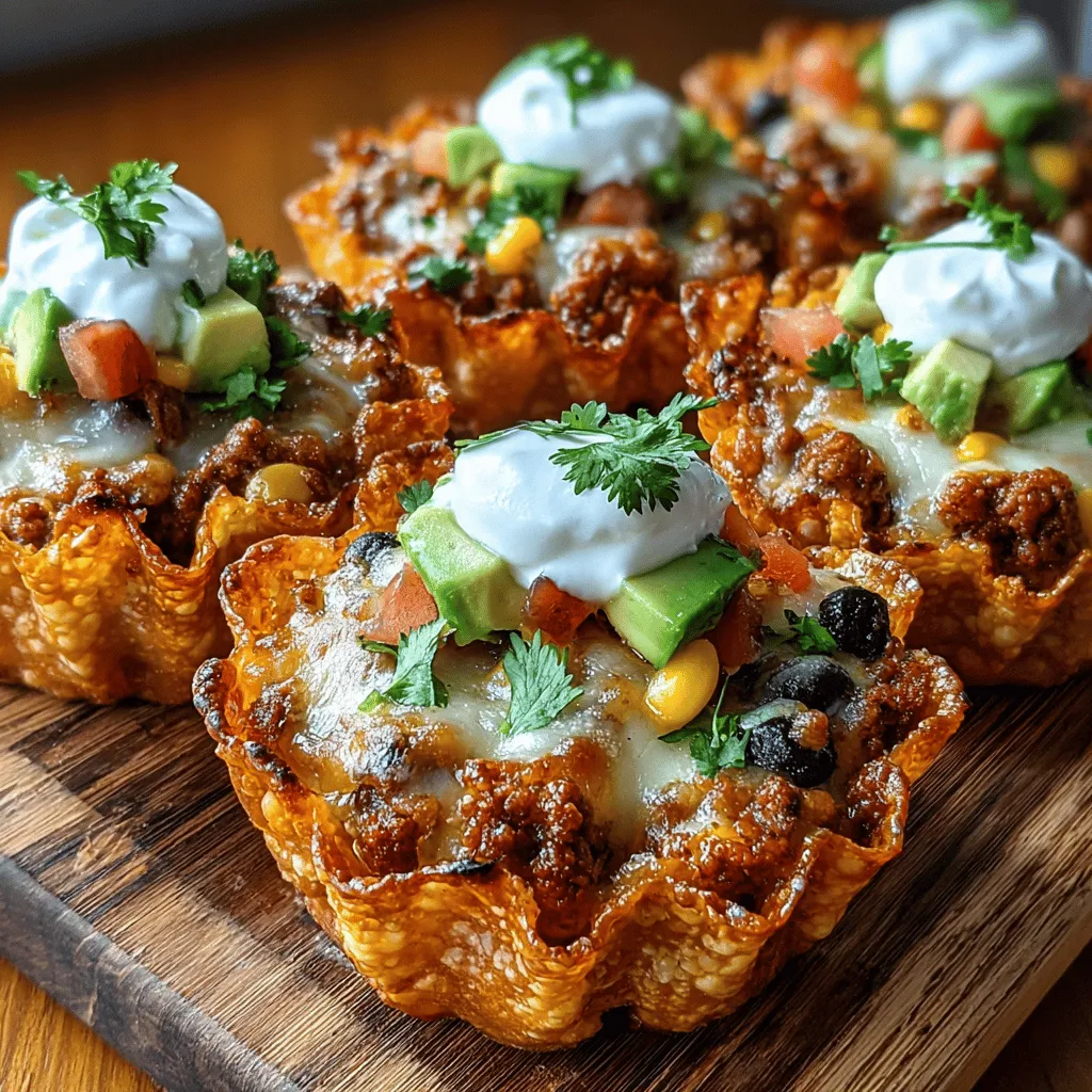 Before diving into the delicious world of Mini Chicken Taco Wonton Cups, it's essential to preheat your oven. Preheating is a crucial step in baking as it ensures that the temperature is consistent throughout the cooking process. An adequately heated oven helps the wonton cups to crisp up perfectly, providing that delightful crunch that complements the savory filling. Set your oven to 375°F (190°C) and allow it to reach the desired temperature before placing the wonton cups inside. This simple step can make a significant difference in the final texture and flavor of your dish.