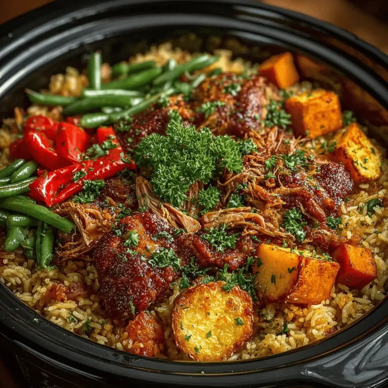 As the leaves turn golden and the air becomes crisp, the culinary world offers a delightful array of flavors that mirror the beauty of the season. Cozy Autumn Harvest Crockpot Chicken Veggie Rice stands out as a quintessential dish for autumn, delivering a warm, hearty meal that encapsulates the spirit of fall. This one-pot wonder melds tender chicken thighs, nutritious vegetables, and nutty brown rice into a comforting symphony of flavors simmered to perfection. Whether you’re navigating a busy weeknight or indulging in a leisurely weekend, this recipe promises to become a cherished addition to your fall cooking repertoire.