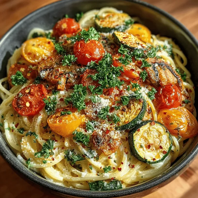 To create a luscious Creamy Tahini Pasta with Roasted Veggies, it's essential to start with the right ingredients. A well-balanced mix not only enhances the taste but also contributes to the overall nutritional profile of the dish. Here’s what you’ll need: