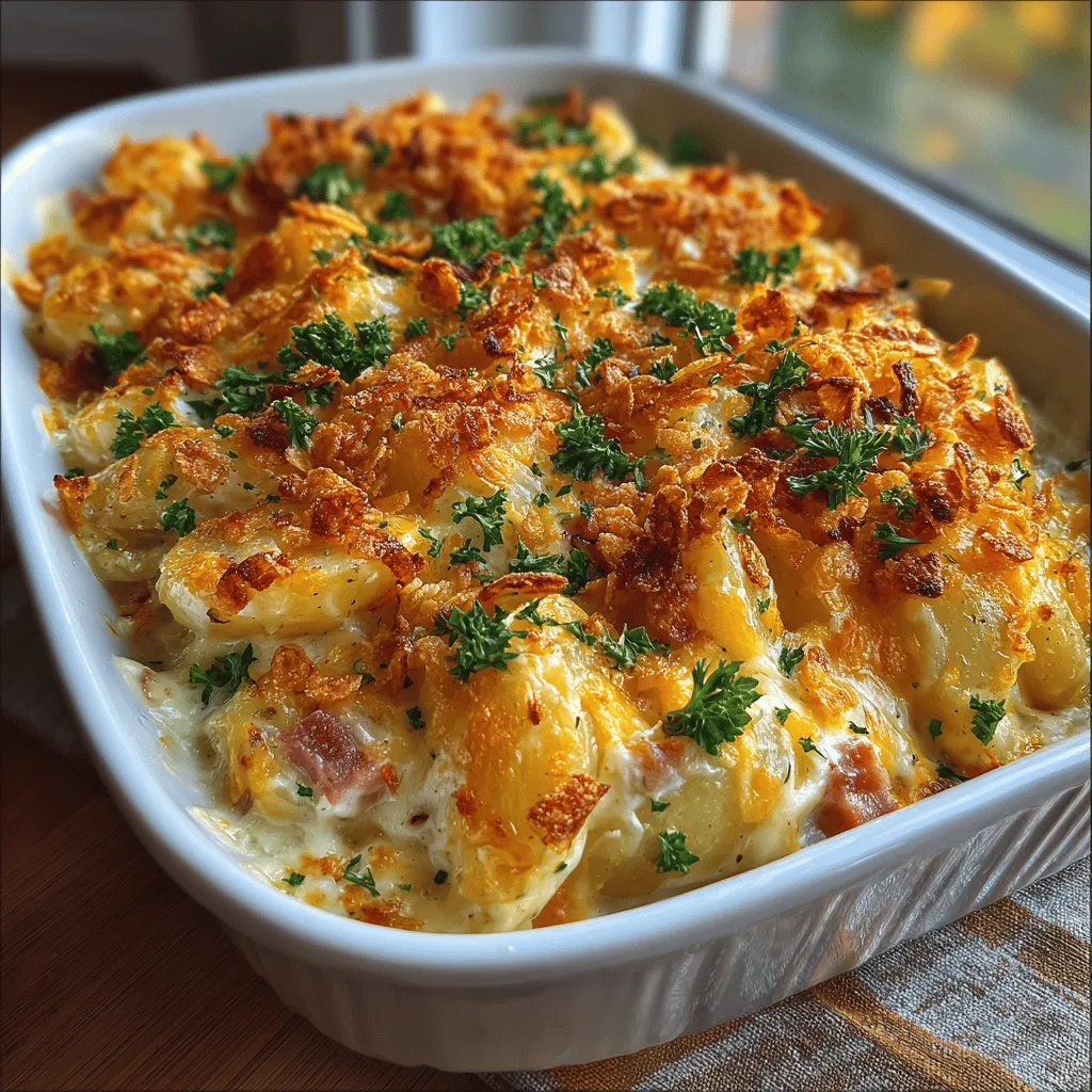 When it comes to comfort food, few dishes manage to evoke warmth and nostalgia quite like a homemade Savory Ham and Potato Comfort Bake. This dish is a delightful blend of creamy potatoes and succulent ham, topped with melted cheese that creates a golden crust, making it an instant hit for both family dinners and special gatherings. Its heartiness not only satisfies the appetite but also warms the soul, offering a sense of familiarity and comfort that is often sought after in today’s fast-paced world.