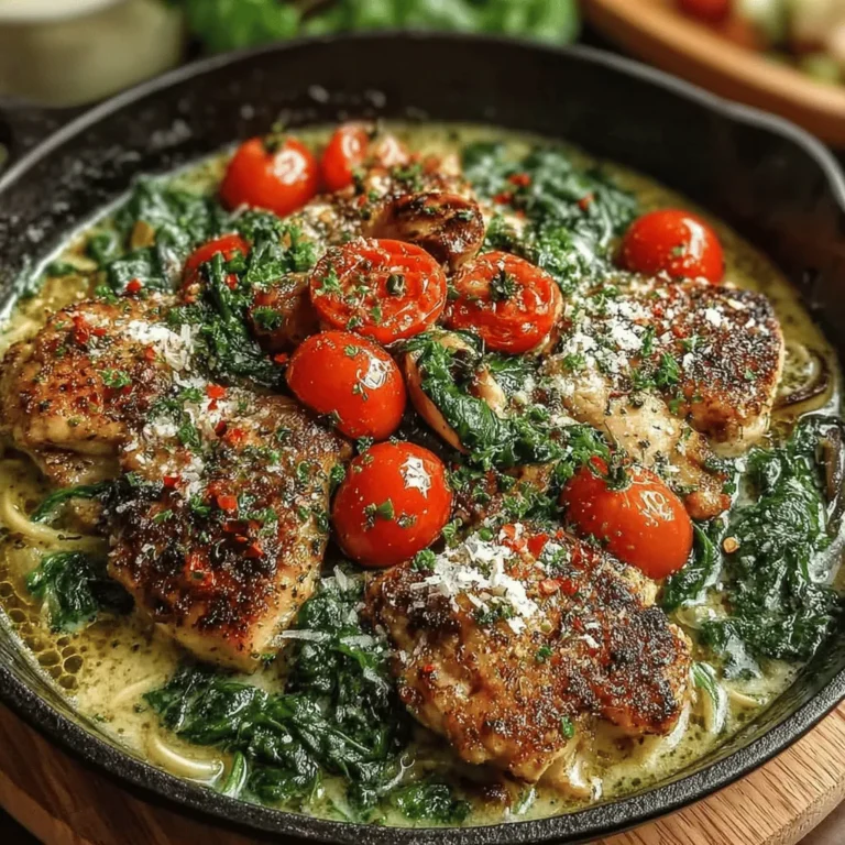 In today’s fast-paced world, finding a meal that strikes the perfect balance between convenience, flavor, and nutrition can often feel like an uphill battle. Enter the Creamy Chicken and Spinach Skillet Dinner—a dish that embodies all these qualities and more. This delightful recipe is not only quick to prepare but also packed with wholesome ingredients that cater to the needs of busy families, health-conscious individuals, and anyone in search of a delicious weeknight dinner.