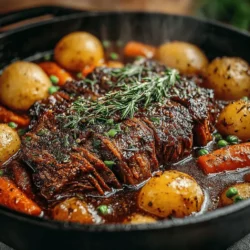 When it comes to family gatherings and cozy Sunday dinners, few dishes evoke the same sense of warmth and nostalgia as a savory pot roast. This classic meal has been a staple in households for generations, often associated with the comforting aroma that fills the home as it cooks slowly throughout the day. The pot roast is not just food; it’s an experience—a cherished tradition that brings families together around the dining table, sharing stories and creating lasting memories.