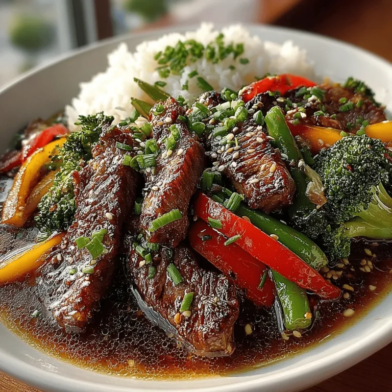 If you're in search of a vibrant and flavorful dish that can brighten up your weeknight dinner, look no further than Sizzling Savory Beef & Veggie Delight. This delightful stir-fry combines tender beef with an array of fresh vegetables, creating a meal that is not only satisfying but also packed with essential nutrients. Perfect for busy individuals and families alike, this recipe balances convenience and health, making it an excellent choice for any dinner table.