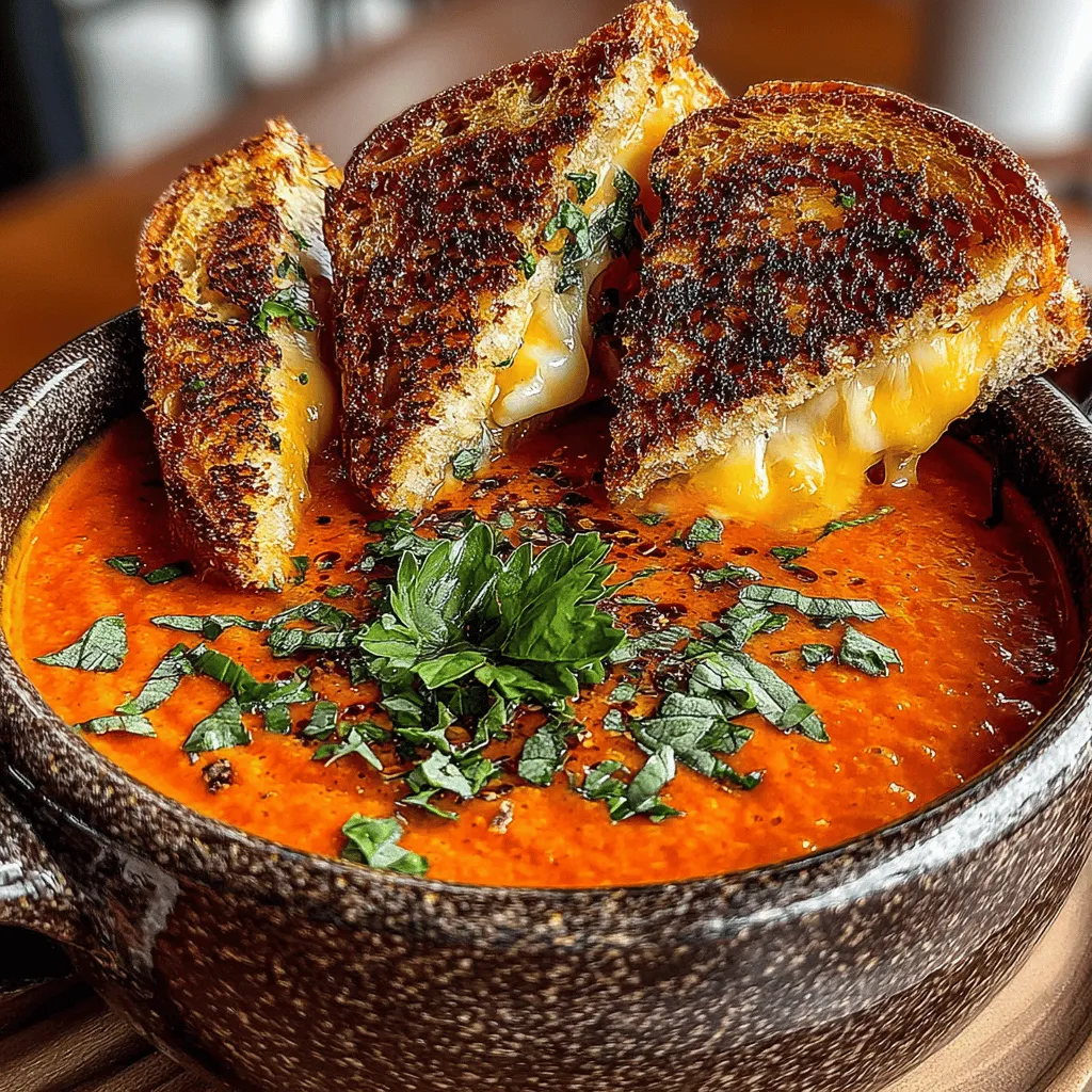 The creamy texture and rich flavor of Velvet Tomato Basil Bliss Soup come from the careful addition of heavy cream. This ingredient is pivotal in creating a luxurious mouthfeel, transforming the bright acidity of tomatoes into a velvety comfort that envelops your palate. The richness introduced by the cream balances the natural sweetness of the tomatoes, resulting in a harmonious flavor profile that is both comforting and satisfying.