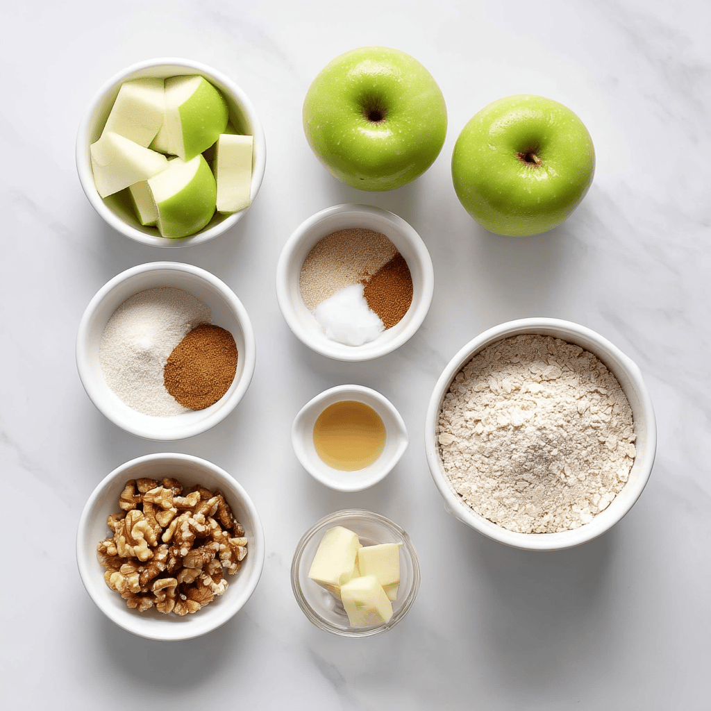 Ingredients for Air Fryer Apple Cinnamon Crisp Bites for a Sweet Fall Snack Attack