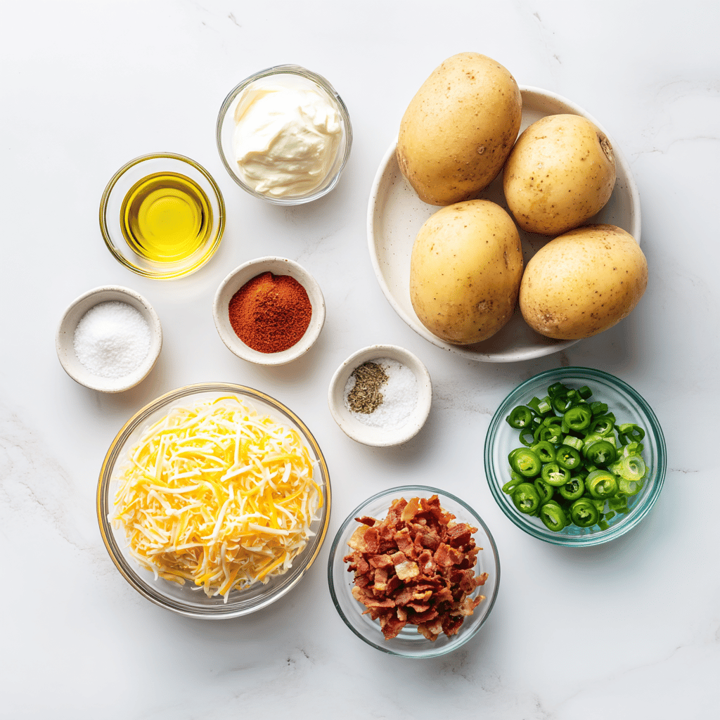 Ingredients for Loaded Cheesy Bacon Fries: A 30-Minute Air Fryer Game Day Delight