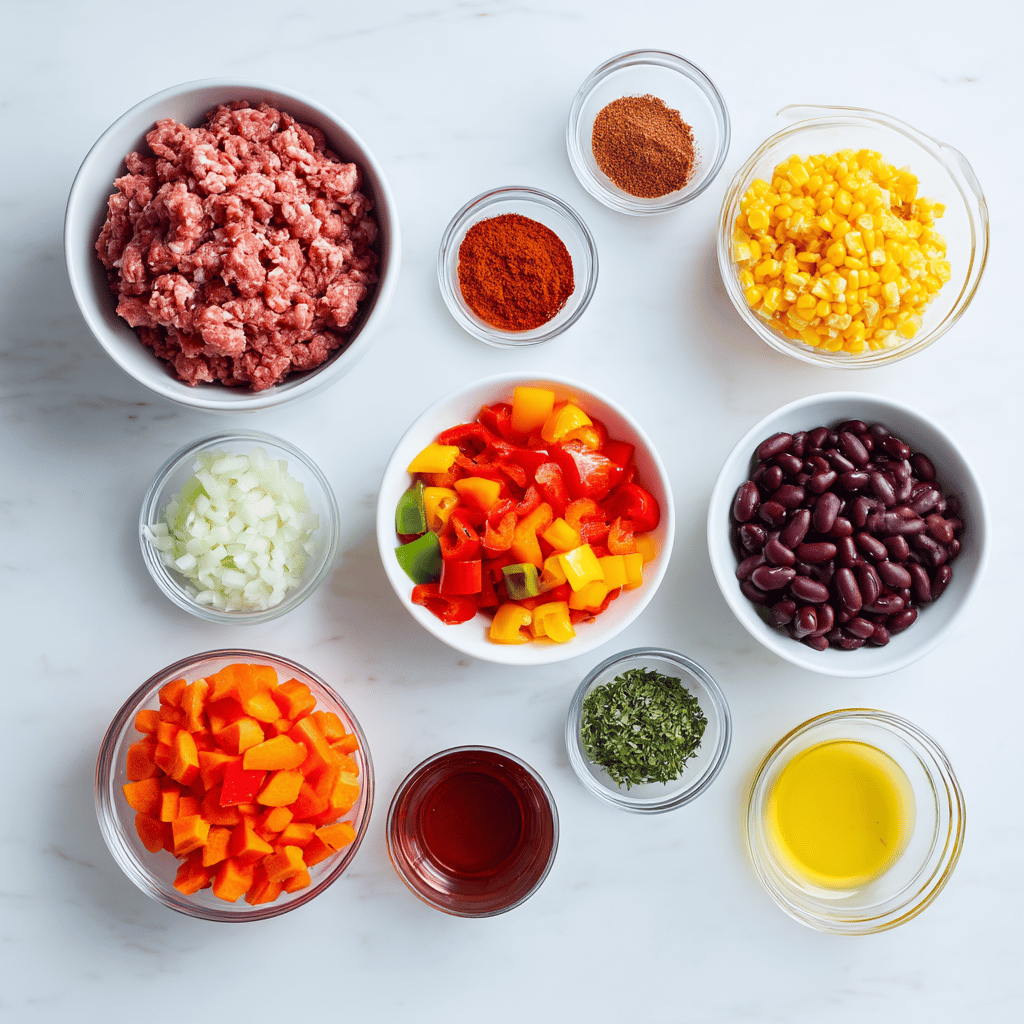 Ingredients for Slow Cooker Chili with a Healthy Twist: Perfect for Busy Fall Nights